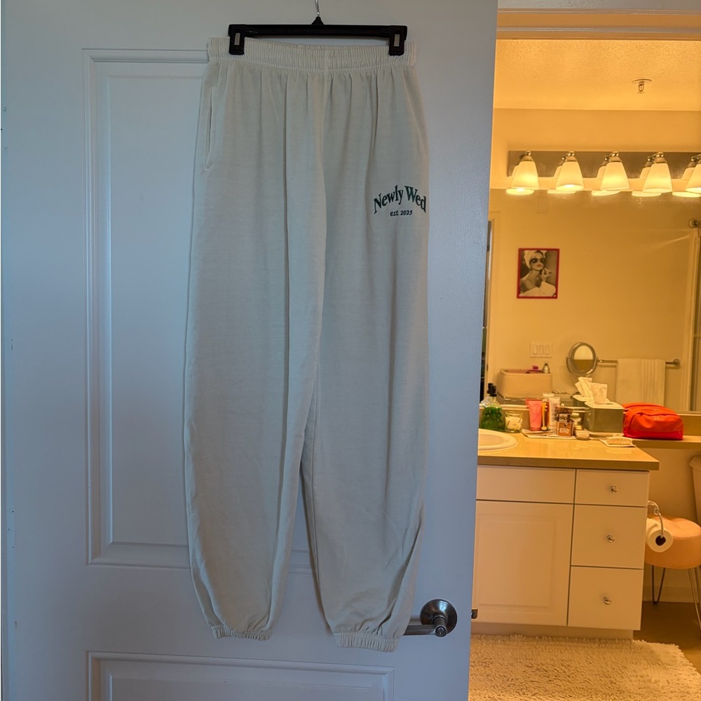 Anthropologie Cream Cozy Pants Brand new with tags.